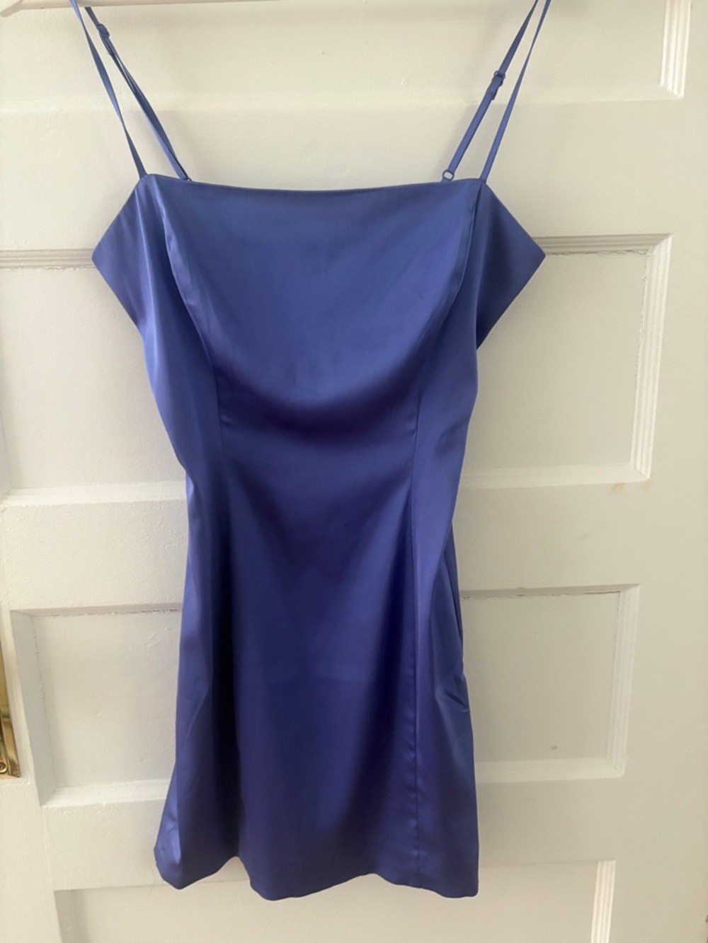 Aritzia Purple Satin Slip Mini Dress
